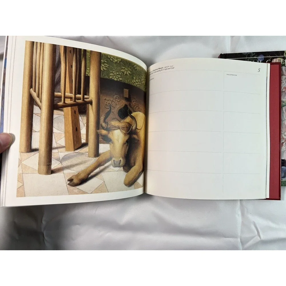 3 of VTG National Gallery Fruit & Flowers Address Book Retro 8” Hardcover London